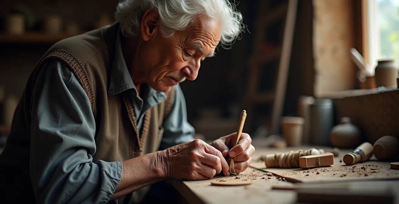 Artigiano che tramanda tecniche tradizionali riconosciute dall'UNESCO