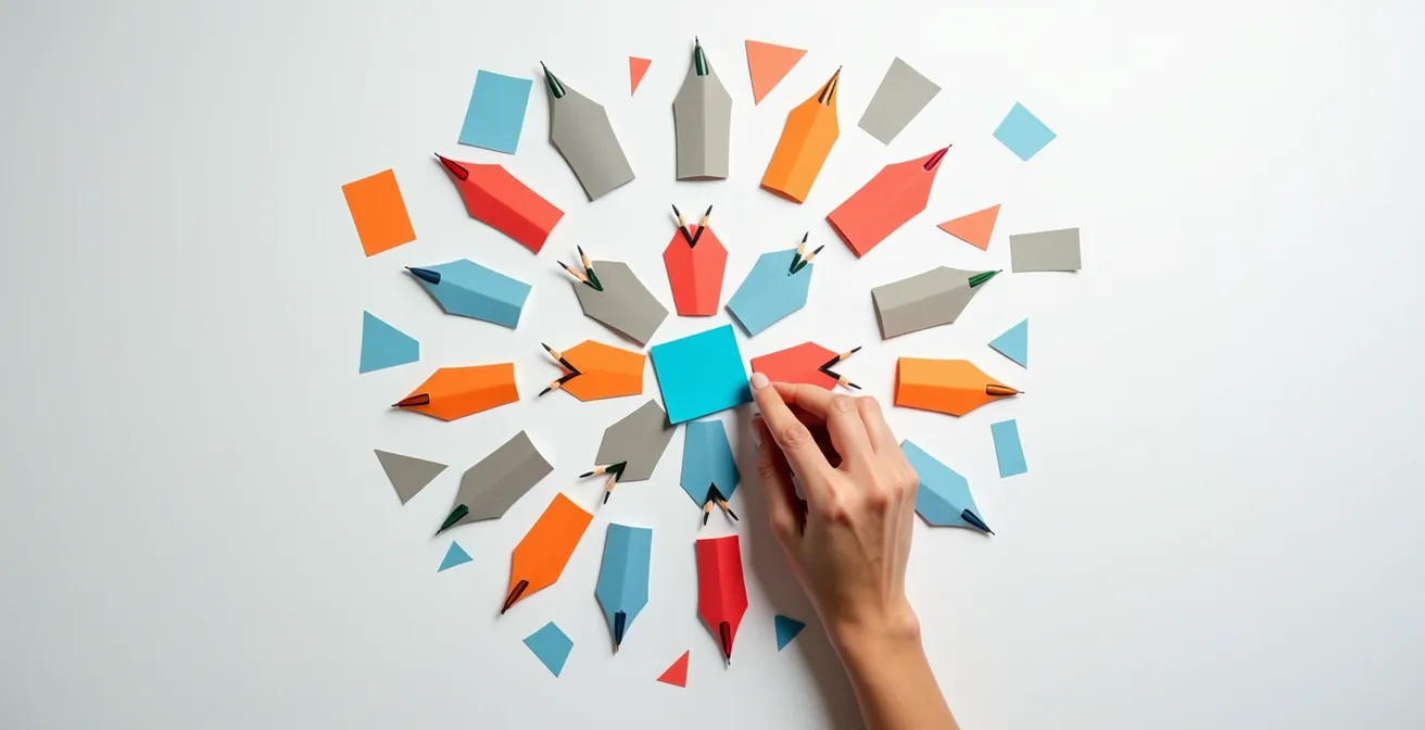 Visualizzazione creativa del brainstorming con AI attraverso prospettive multiple