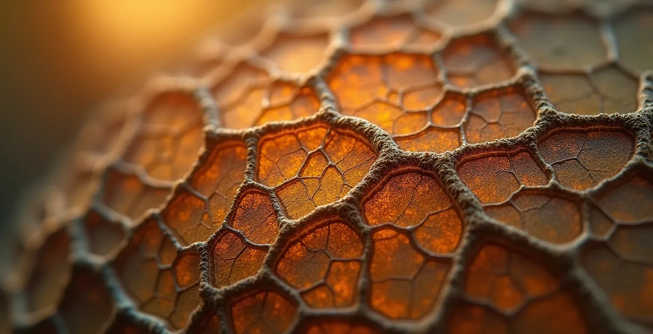 Vista macro di neuroni cerebrali interconnessi durante stato di riposo