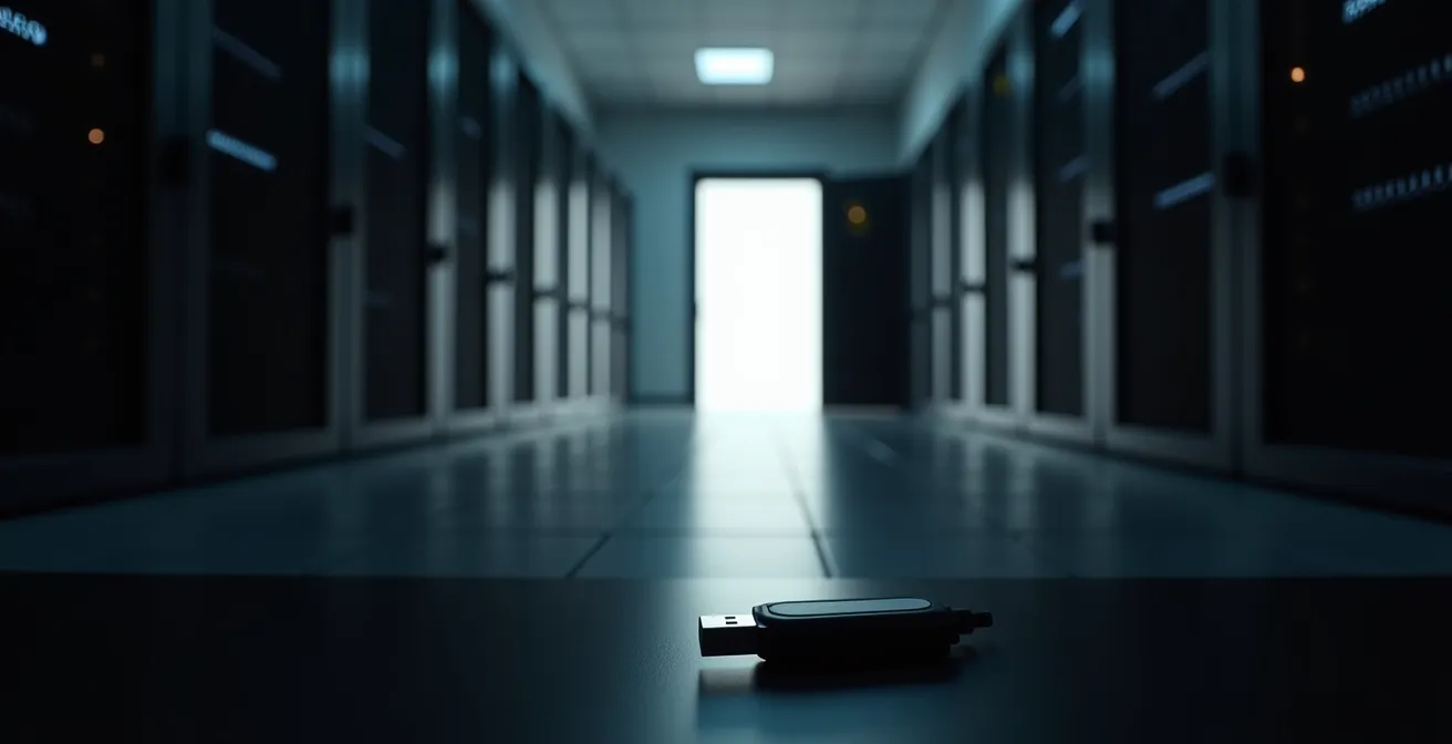 Metafora visiva della vulnerabilità aziendale con elementi simbolici di protezione e rischio