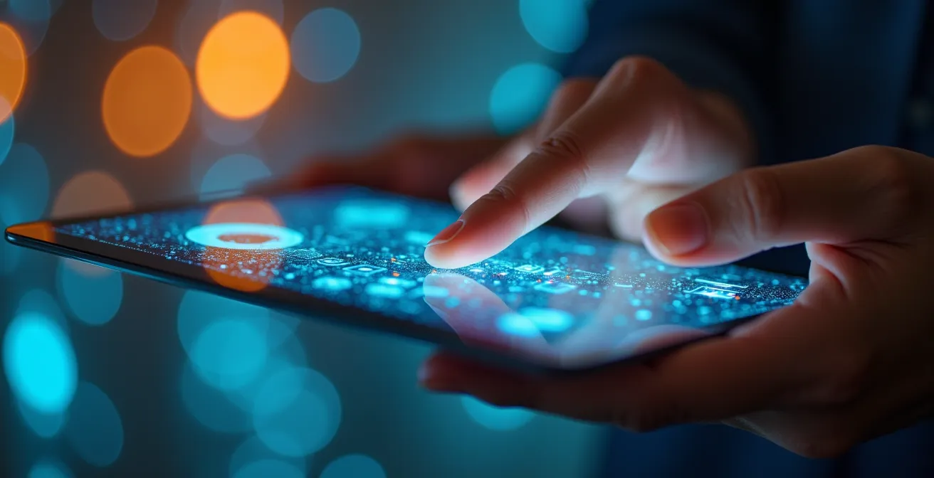 Schermata simbolica di ottimizzazione del profilo professionale online