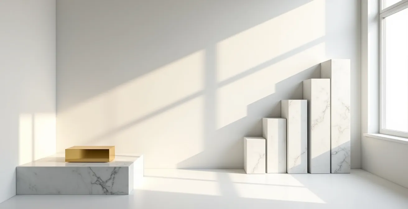 Rappresentazione visuale della strategia Barbell con bilanciamento tra asset sicuri e ad alto rischio