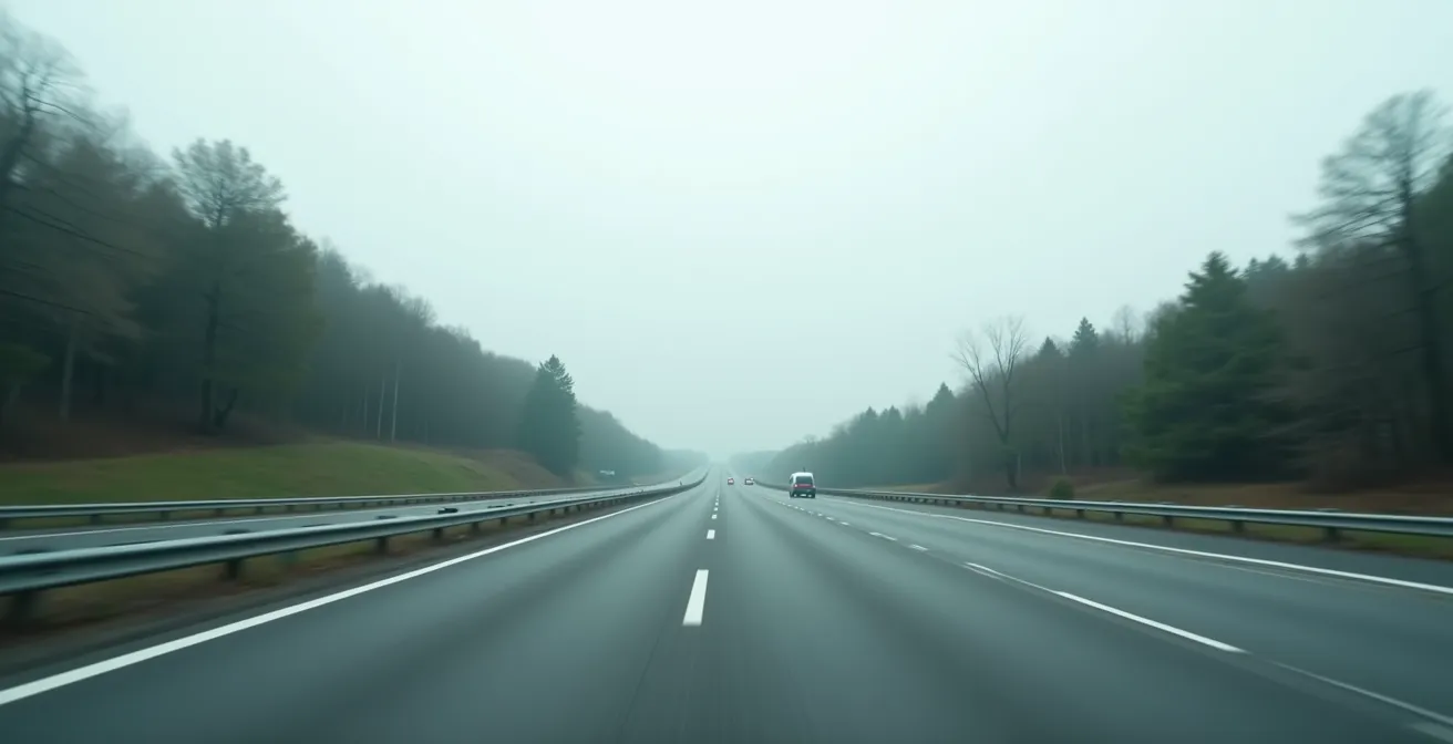 Effetto della visione a tunnel ad alta velocità con campo visivo ristretto